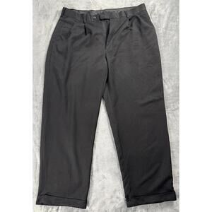 Perry Ellis Portfolio Men Pants 36x30 Black 100%Polyester Classic Fit Dress Pant